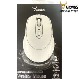 TAURUS Ergonomic Silent Wireless Mouse (Rechargeable) - Bluetooth 5.0 & 2.4Ghz Technology Enabled