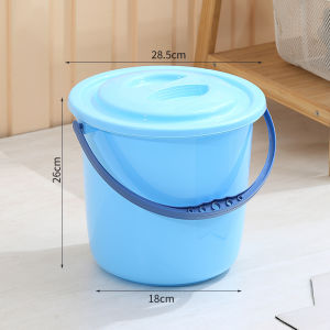 Portable Plastic Water Bucket with Lid for Home Use Bath Foot Wash Car Wash Bathing Dongli Brand Non-Folding European Style