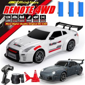 4WD RC Drift Car 20KM/H Remote Control High Speed RC Cars with LED Lights Extra Drifting Tires Vehicle Toy for Adults Boys Kids