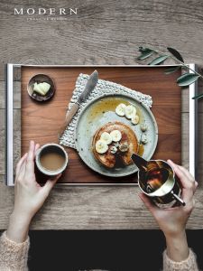 MODERN DELICATE LIFEL | Luxury Walnut Nordic Style Home Storage Platter