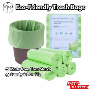 Biodegradable Trash Bag (100 Pcs) - Garbage Bags Household Compostable Bags Rubbish Bags Wastebasket Liners Bags for Kitchen 2 Sizes