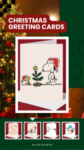 Snoopy & Woodstock Christmas Greeting Card | Merry Christmas | A6 Card + Free Envelope