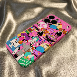 Creative Graffiti Girl Foundation Phone Case for iPhone 17 pro Max Apple 17 New Model 17 pro Cartoon 16 pro Max Doodle 16 pro American 15 pro Max