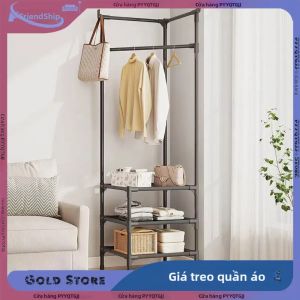 Giá Treo Quần Áo Đứng Nhiều Tầng Kiểu Góc Giá Treo Áo Đa Năng Có Thể Tháo Rời Bằng Kim Loại Dùng Cho Gia Đình