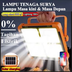 Lampu Solar Light Emergency Tenaga Surya Lampu Sorot Led Cahaya Super Terang Lampu Tenaga Surya Bisa Charger