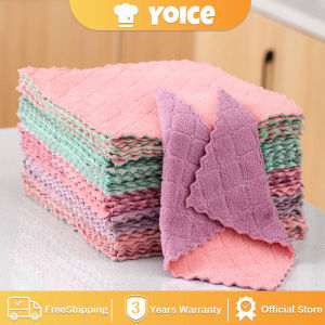 Yoice 1Pcs Microfiber Non Stick Oil Coral Fleece Absorbent Kitchen Towel & Hand Towel 25x15cm