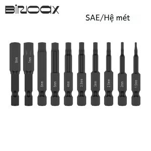 10 Chiếc Đầu Lục Giác Allen Cờ Lê Bộ Mũi Khoan Sae/hệ Mét 1/4 "phát Hành Nhanh Từ Bộ Vít Cho Vít Lái Xe