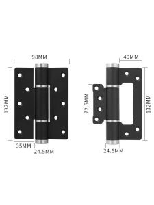 2Pcs Soft Closing Door Hinge Automatic 90° Positioning Hydraulic Door Closer 5/6 Inch Adjustable Door Closer Hardware