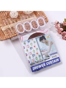 Disposable Waterproof Bath Curtain Various Patterns Available No Drilling Required American Style PEVA Bathroom Shower Curtain