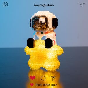 [Xả Kho] Mô Hình Lắp Ráp 3D Mini Phi Hành Gia Phát Sáng Mô Hình Lắp Ghép 12 Cung Hoàng Đạo Phát Sáng Kèm Bộ Đèn Led - Lavi House