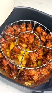 【Xmas】ตะแกรงย่างสเตนเลสแบบแขวน เครื่องย่างหลายเข็ม ใช้ในบ้านได้ 304 สแตนเลส 24/48ชิ้น