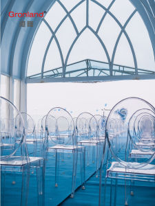 เก้าอี้แบบโปร่งใส Acrylic Ghost Chair ดีไซน์เก๋ไก๋ สไตล์เรียบง่าย แฟชั่น เครื่องประดับครัวเรือน สไตล์สากล สำหรับบ้านขนาดเล็ก