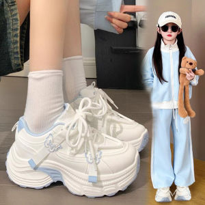 Girl Dad Shoes White For Big Kids