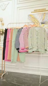 LD 110 120 130CM XL XXL XXXL ONE SET SHAZIA JUMBO ONE SET KOMBINASI SALUR SETELAN WANITA CELANA CARGO//ONE SET WANITA TERBARU KEKINIAN STRIP