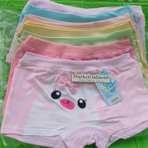 Set 5 Quần Chíp Đùi Cotton Cho Bé Gái Từ 10kg Đến 40kg Hình Chấm Bi Chú Heo Dễ Thương MarketOnline68 0546