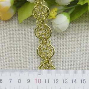 5m/16.4ft Each Pack Gold Silver Lace Trims 1.0cm Weaving Edge Centipede Festive Decorations Handmade DIY Sewing Crafts Ribbons