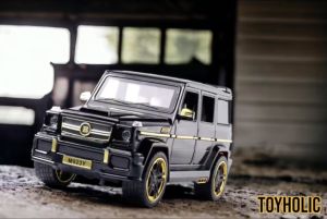 Mô hình xe ô tô loại to Mercedes G65 độ Brabus màu đen 1:24 bản đặc biệt của Mercedes G63 bộ quà tặng trung bày bé trai