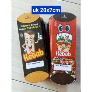 100pcs box kebab turki mini uk 20x7cm/kertas kebab bagus murah