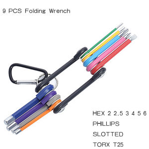 Allen Key Set L Wrench Kit For Allen Screw 9PCS Long Arm Hex Key Set 1.5mm To 10mm Hexagon Spanner Hand Tools For Bicycle Repair