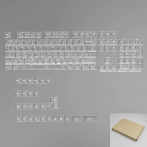 Bộ Keycap Sợi Carbon Đen Vân Nổi Dành Cho Bàn Phím Cơ MX Cherry In Cạnh Trong Suốt RGB Profile Cherry Bộ Keycap PC