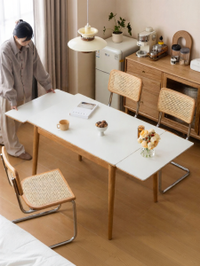 WEISHA | Foldable Extendable Solid Wood Dining Table