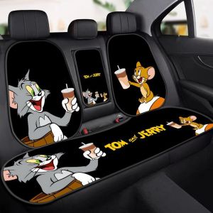 Universal Car Seat Cushion Three-Piece Set Cartoon Warmth Single Piece Summer Vehicle Butt Pad Linen Art No Bundling Required
