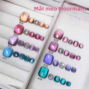 Gel Làm Móng Mắt Mèo 10ML Net Red Màu Tím Pha Lê Trị Liệu Ánh Sáng Dành Cho Trang Trí Móng Bộ Sưu Tập Molmans Mới Năm 2025