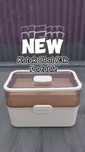 Alby Home - Kotak Penyimpanan Obat P3k Sekat Tempat Obat Travel