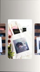 Kyi Su Collab Alien Stage MiziSua Fanmade Art Design Canvas Tote Bag with Zipper