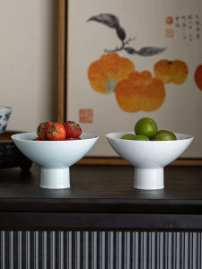 Bát Đựng Trái Cây Bằng Gốm Cao Cấp Có Chân Bát Đựng Đồ Ăn Nhẹ Bát Đựng Tráng Miệng Thiết Kế Đơn Giản Mẫu Mới Dụng Cụ Nhà Bếp