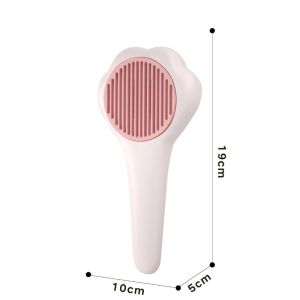 Pet Grooming Comb Cat Dog Float Hair Removal Massage Claw Brush Stainless Steel Curved Handle Universal Pet Care Tool