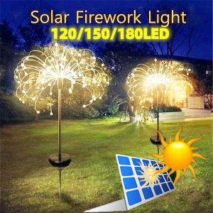 Hari Raya 2024 LED Light 150/180LED Fireworks Light Solar Garden Lights String LED Fairy Light Outdoor Waterproof Garden Lighting Ramadan Decoration