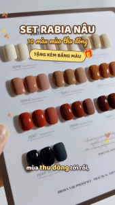 Set sơn gel RABIA Caramel Thu Đông 10 màu