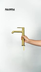 PALOMA FCP 7832 Keran Mix Wastafel Cuci Tangan Panas Dingin Kran SATIN GOLD
