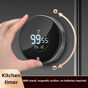 Magnetic Kitchen Timer USB Charging Electronic Timer Magnetic Suction Rotary Timer Kitchen Baking Student Countdown Manage