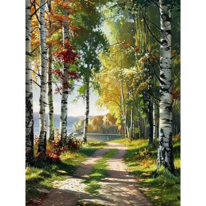 Jigsaw Puzzle for Adults 500/1000/1200/2000PCS Tree Street Scenery DIY Craft Home Wall Decoration Gift Idea