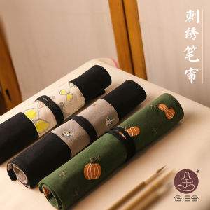 Túi Đựng Bút Chì Thêu Thủ Công Hợp Ba Không Tay Túi Đựng Bút Chì Họa Tiết Mèo Dung Tích Lớn Túi Đựng Bút Chì Chuyên Dụng Cho Nghệ Thuật