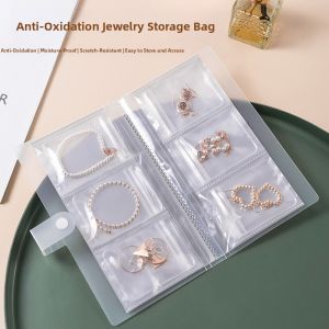 Transparent Sealed Jewelry Storage Box Earring Ring Dustproof Necklace Fashion Accessories Organizer PVC Bag Home Storage