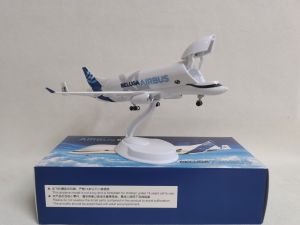20CM A330 Beluga Airways Die-cast airplanes ABS Resin  Aircraft Airlines Openable Cargo Door With Stand & Wheel Collectible GIFT