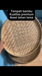 Tampah bambu 55cm/nampah bambu/anyaman tradisional tempat sayuran