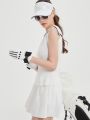 MG Golf Clothing Women's White South Korea Women's Clothing Socialite Noble Golf Fancy Summer Suit High Elastic Sleeveless. 