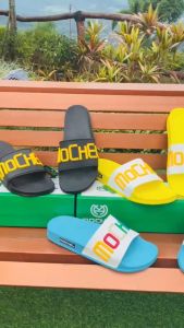 MOCHEL - Sandal Selop Pria dan Wanita MOCHEL TPR Kuning Hitam