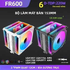 Metalfish ARGB PWM 12Cm CPU Làm Mát Không Khí 4/6 Ống Dẫn Nhiệt Tản Nhiệt Cho LGA 115X/1700/1200/AM5/AM4/2011/X79/X99 - 1851/1700/1200/115X/AM5/AM4/2011/X79/X99