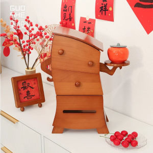 Christmas Gift New Year Lucky Gift Valentines Day Gift Solid Wood Desktop Fork Waist Cabinet for Best Friend Girlfriend