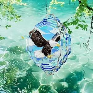 CIFbuy | Mandala Flower Metal Wind Spinner 3D Hanging Ornament 360° Rotating Hook No Battery Needed Yard Art Decor Garden Patio Balcony