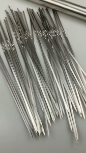 [50pcs] Reusable Barbecue Stainless BBQ Skewer Stick With Storage Bag