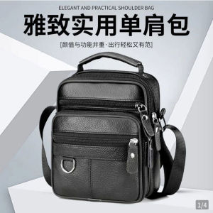 Túi Đeo Chéo Da Bò Nguyên Chất Cao Cấp Cho Nam Túi Đeo Vai Đơn Dung Tích Lớn Nhiều Ngăn Túi Xách Da Bò Nguyên Chất