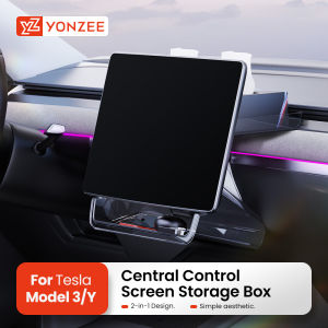 YZ Hidden Screen Storage Box For Tesla Model 3 Y Highland Juniper 2021-2025 Magnetic Magsafe Hidden Large Space Storage Box