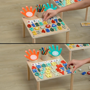 Wooden Board - Alphabet Number Puzzle Table | Kids Busy Board | Numbers & Alphabet Learning Toy | Early Math Education | Ready Stock in Malaysia | Mainan Kanak 儿童玩具大颗粒积木玩具益智早教数字字母认知数学运算忙碌桌批发