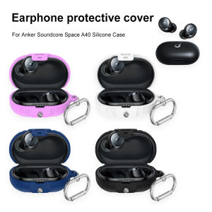 Tai nghe silicon Ốp bảo vệ vỏ tai nghe chống sốc với Carabiner chống trầy xước cho ANKER SoundCore không gian A40